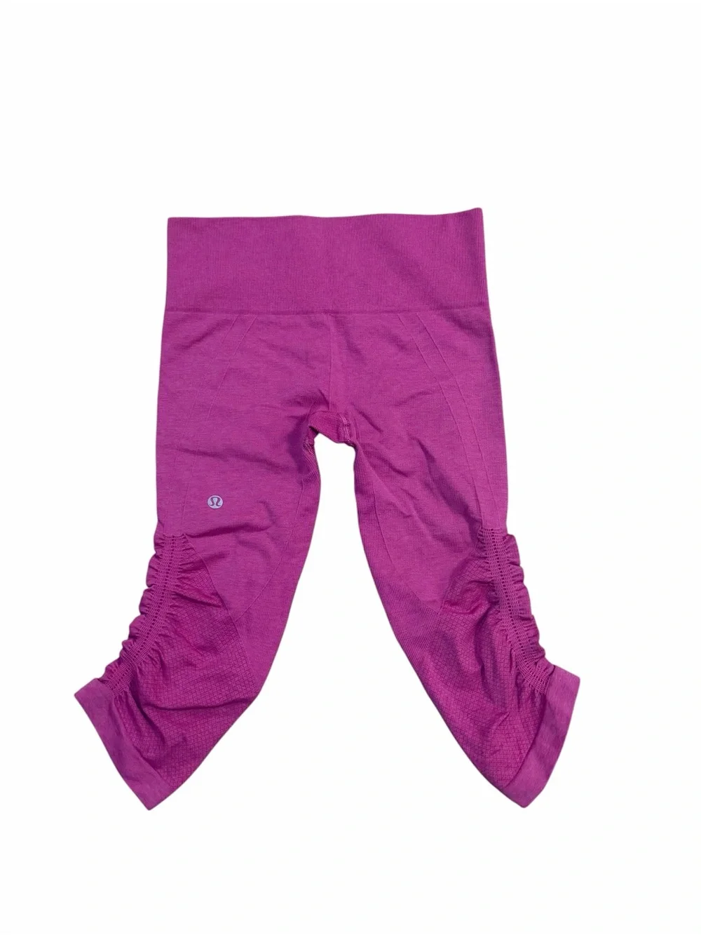 Lululemon Pink High Rise Ruched Cropped Leggings